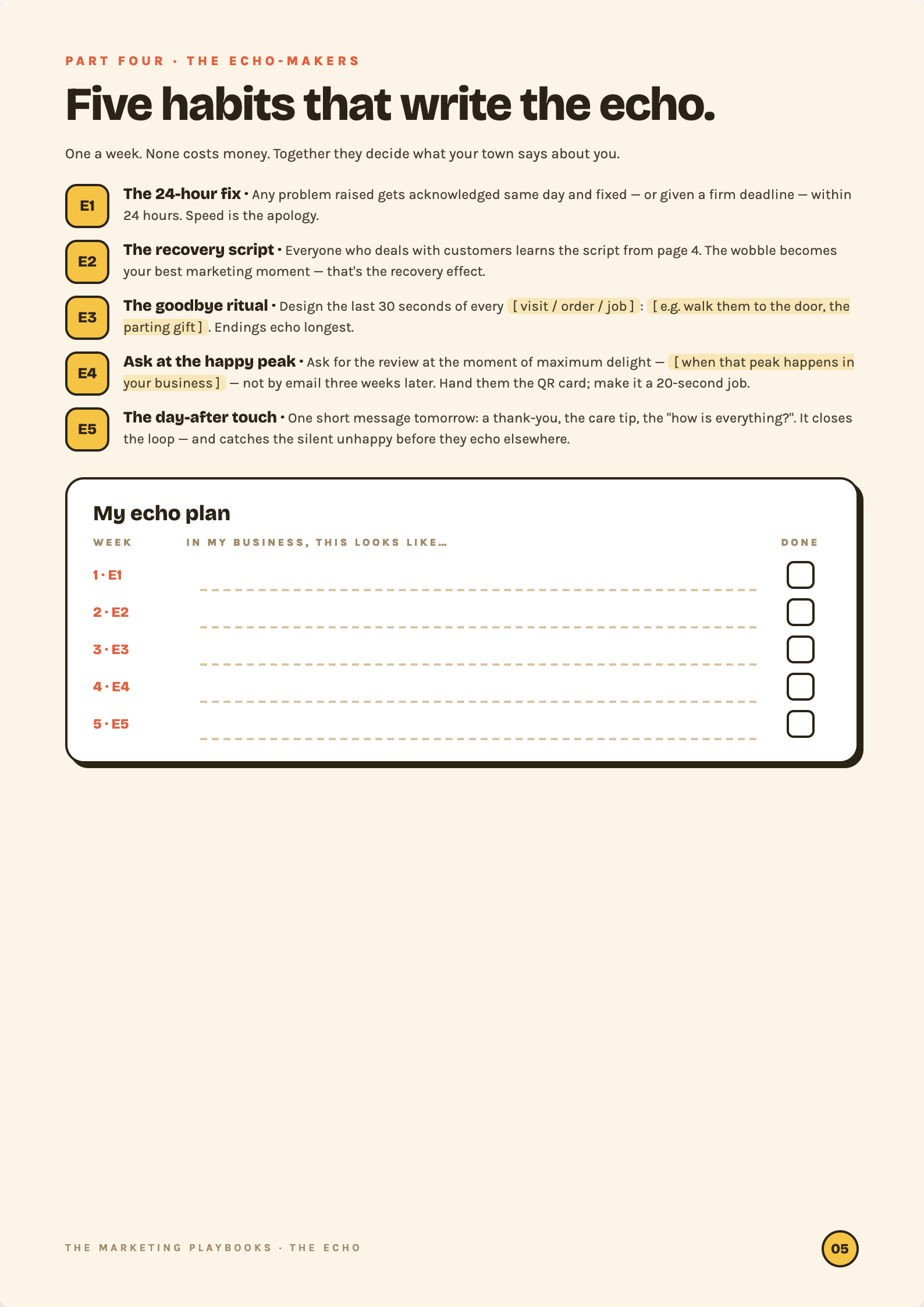 Part four — the fixes